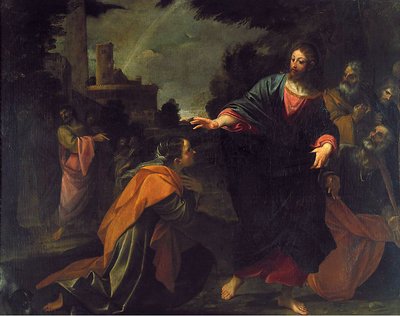 Cristo y la mujer cananea de Ludovico Carracci
